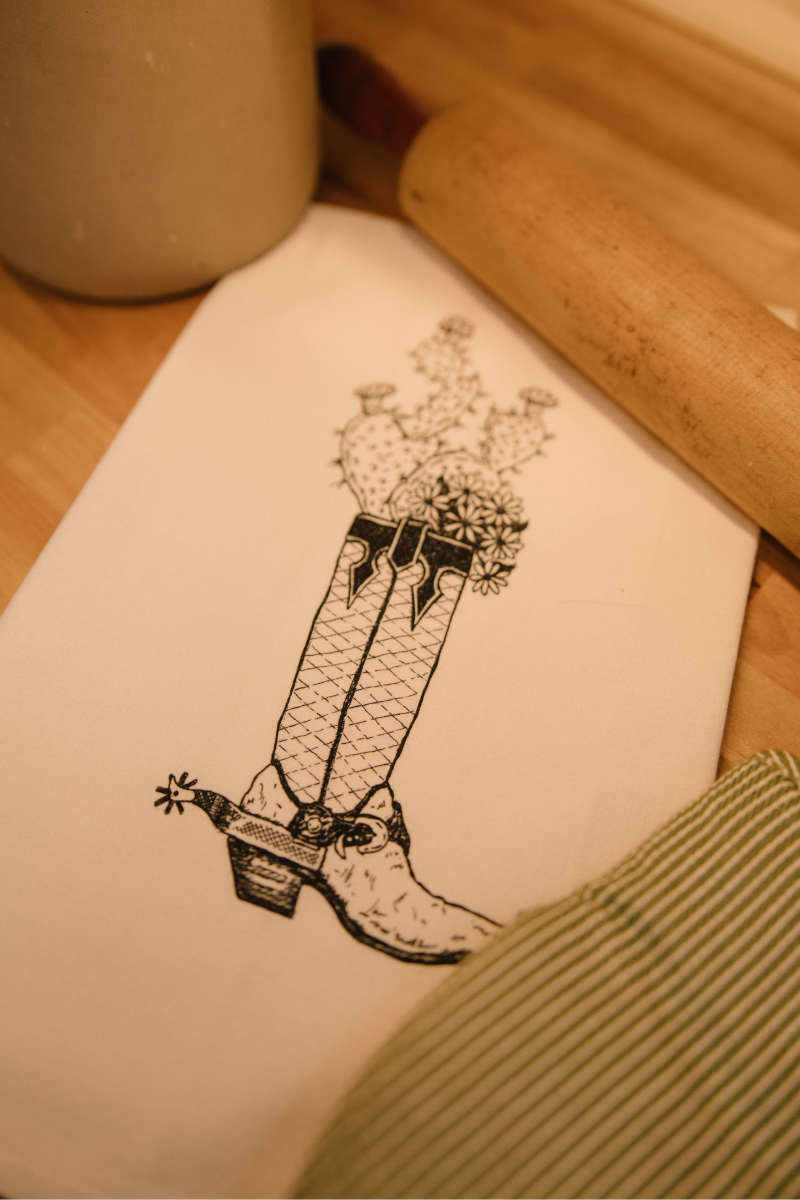The Boot Tea Towel
