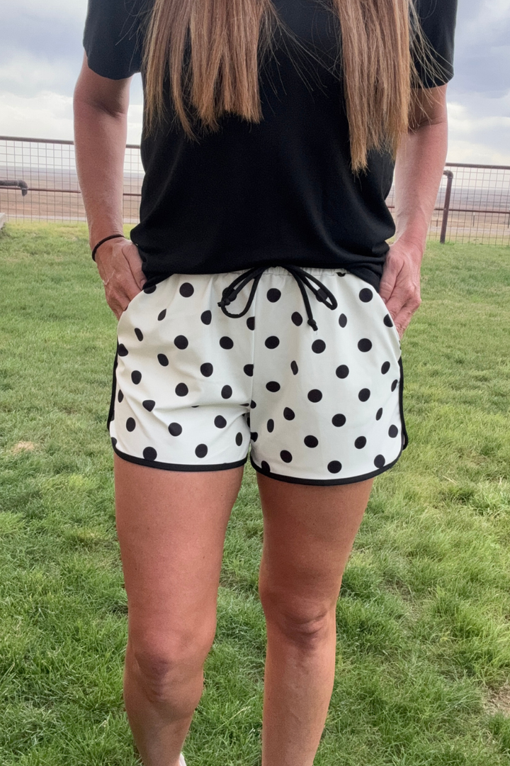 Polka Dot Posie Shorts - Cream