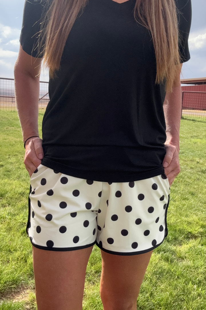 Polka Dot Posie Shorts - Cream
