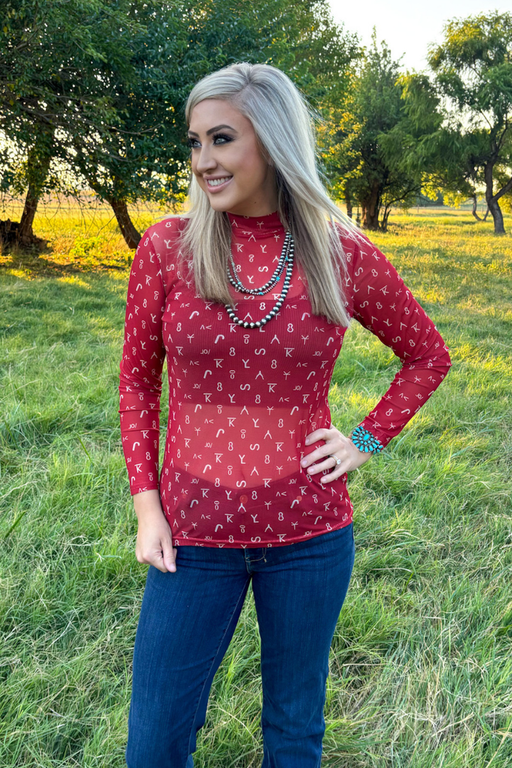 Red Dirt Branded Mesh Top