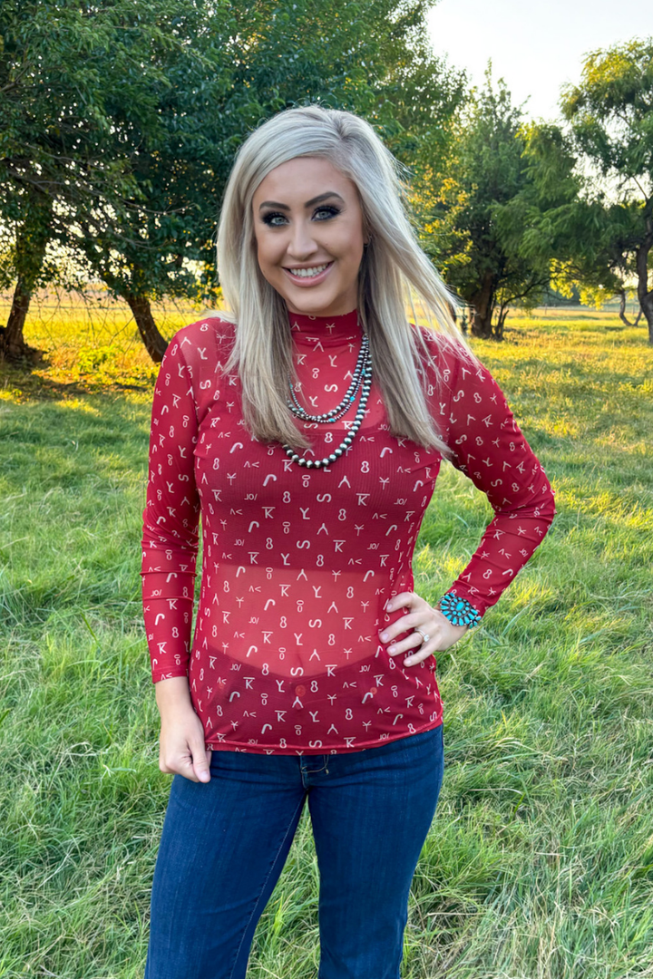 Red Dirt Branded Mesh Top