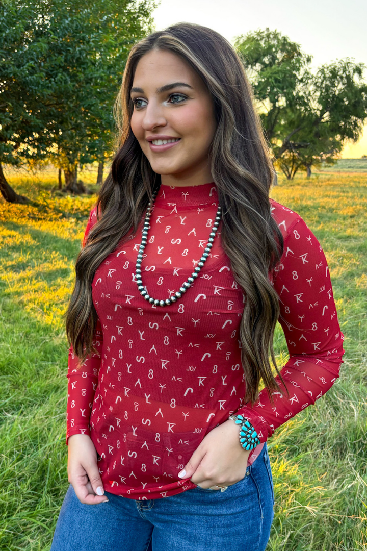 Red Dirt Branded Mesh Top