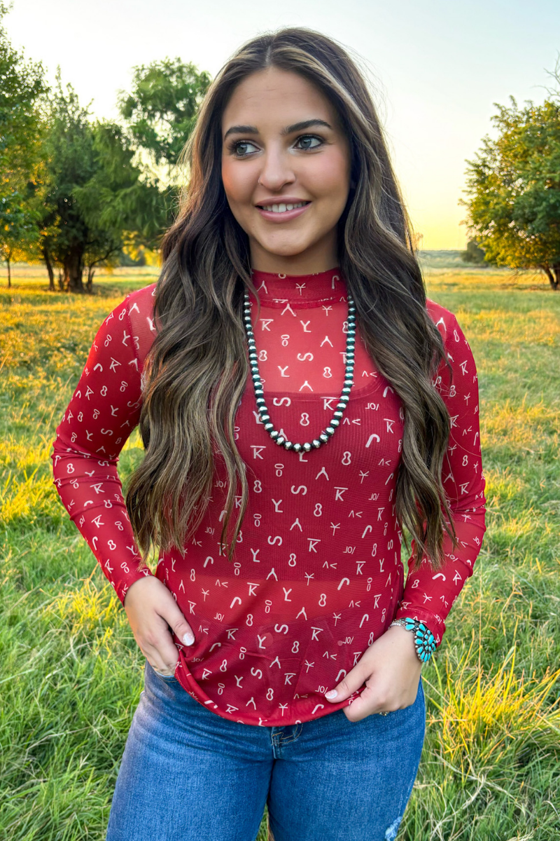Red Dirt Branded Mesh Top
