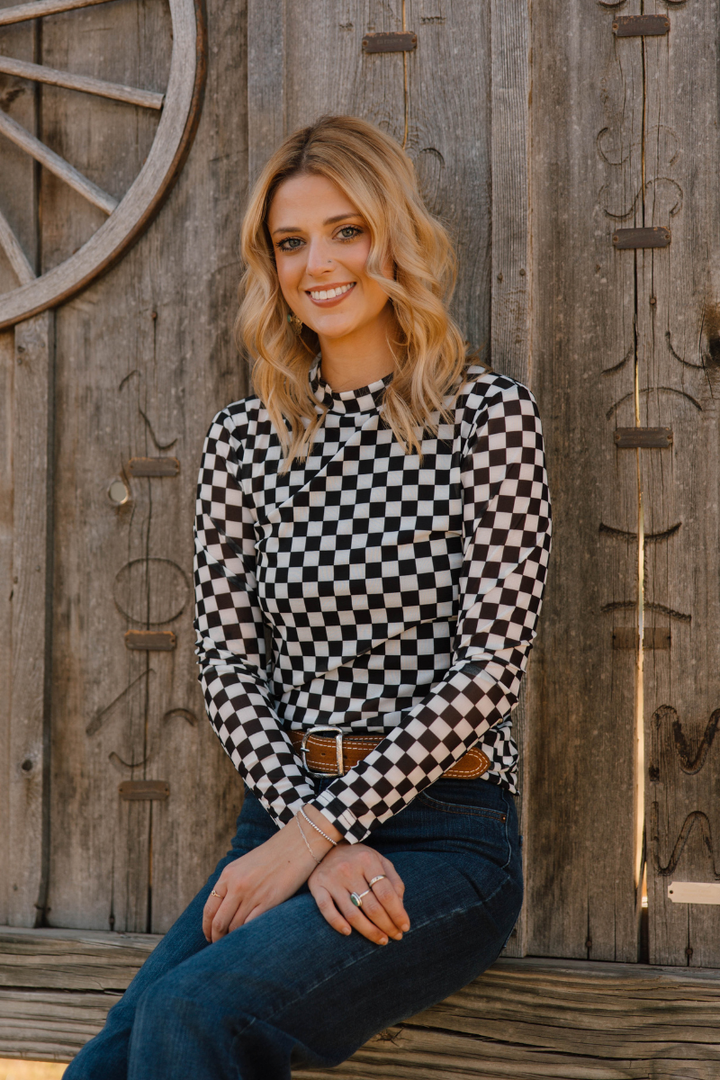 Round The Track Mesh Top