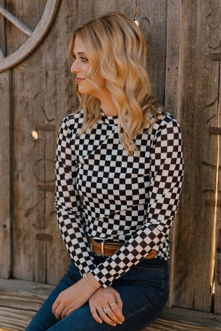 Round The Track Mesh Top