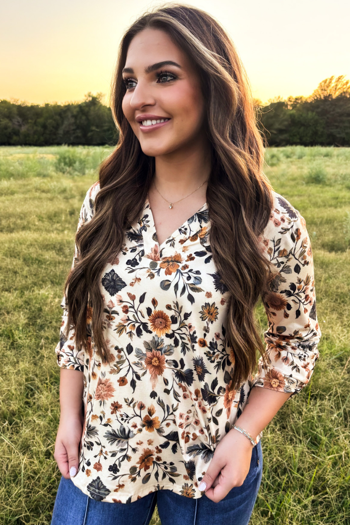 Rustic Bloom Top