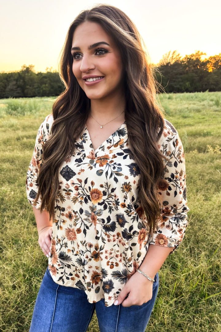 Rustic Bloom Top