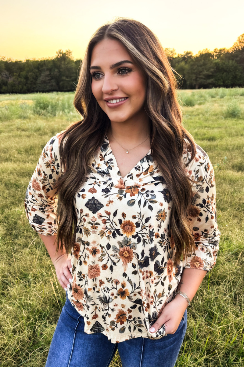Rustic Bloom Top