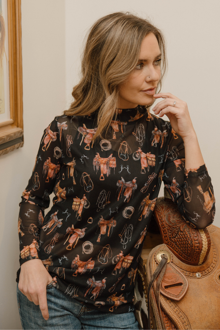 Saddle Room Mesh Top