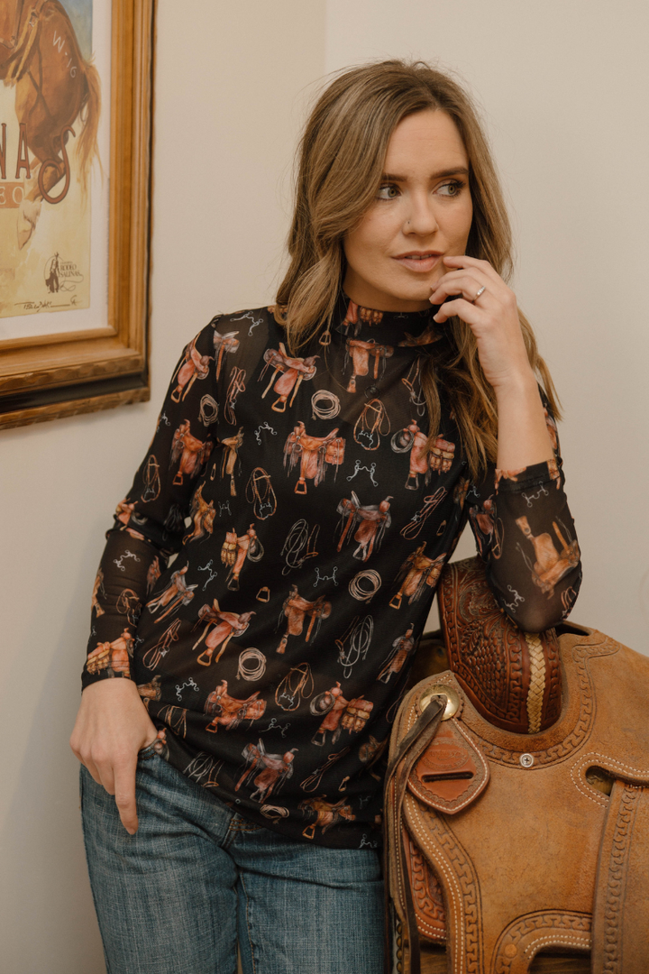 Saddle Room Mesh Top