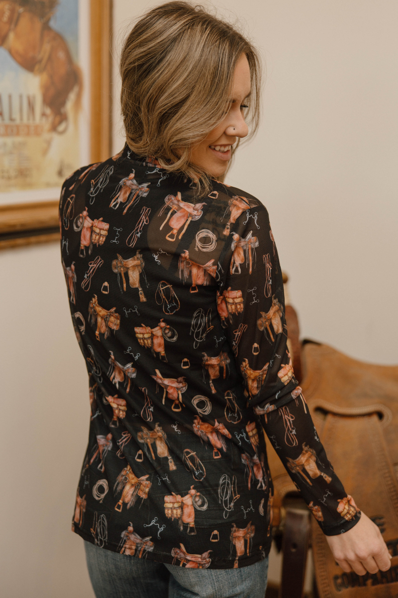 Saddle Room Mesh Top