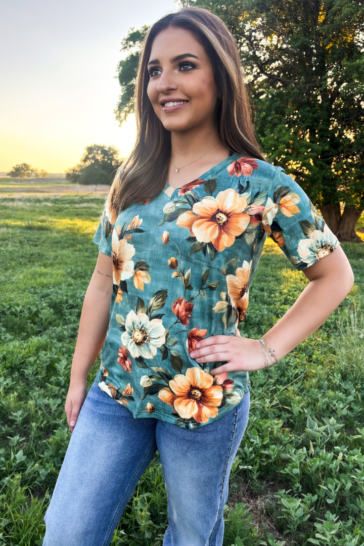 Wildflower Sage Top