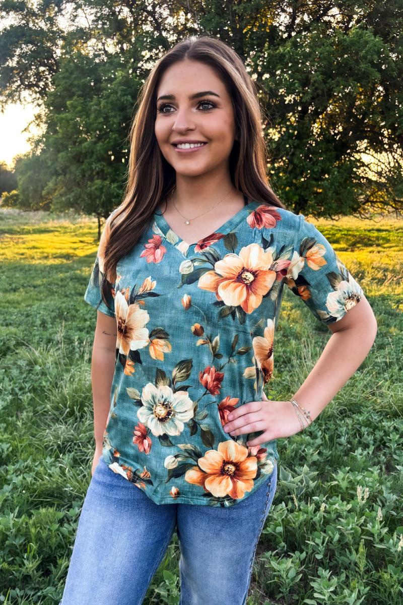 Wildflower Sage Top