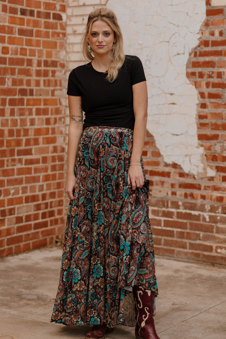 Sagebrush Swirl Maxi Skirt