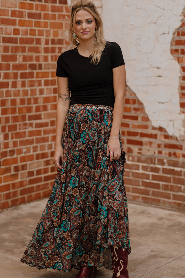 Sagebrush Swirl Maxi Skirt