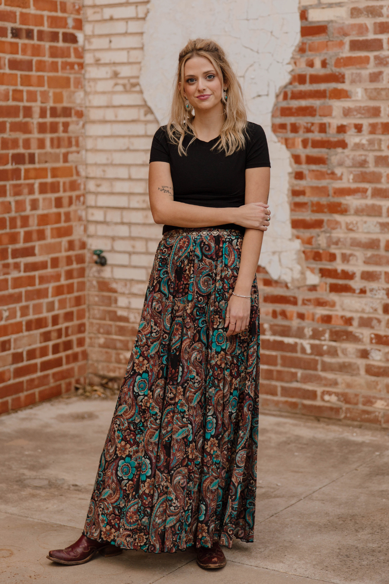 Sagebrush Swirl Maxi Skirt