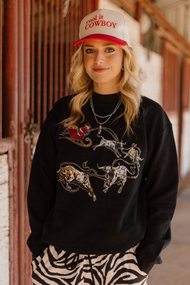 Santa's Cattle Drive Pullover