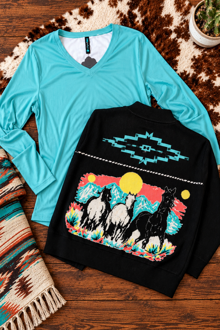 Simple Sterling Long Sleeve - Dusty Teal