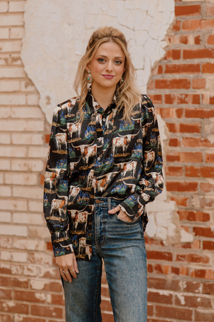 Somewhere In Texas Button Up