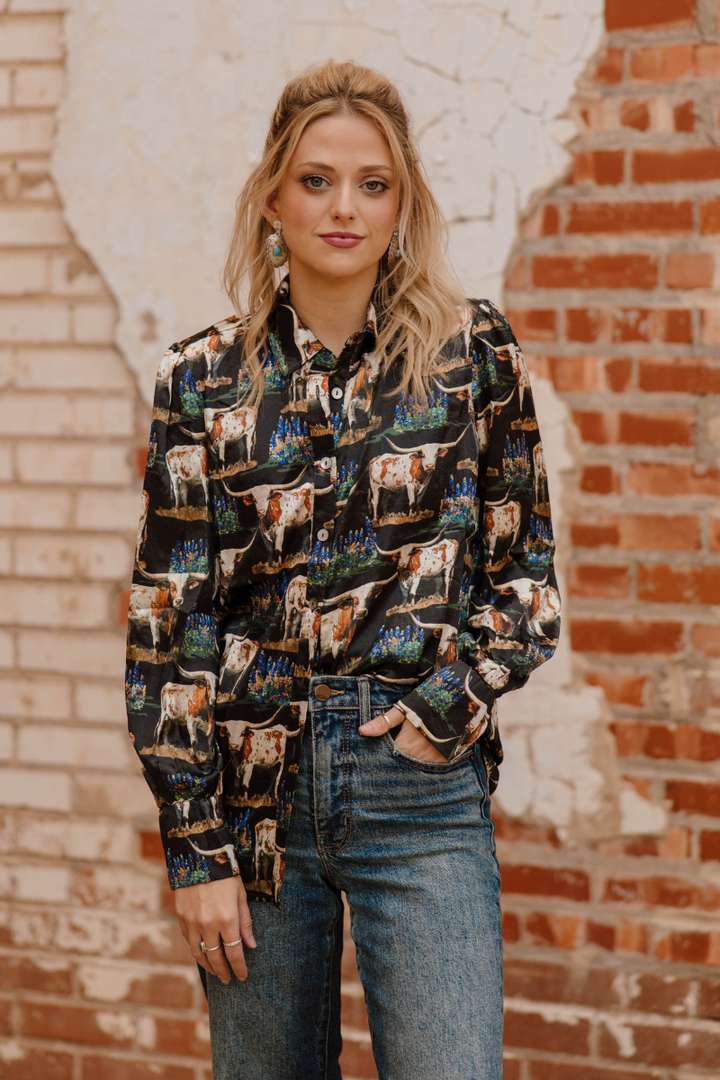 Somewhere In Texas Button Up