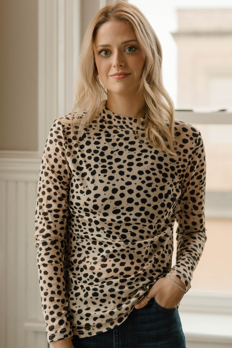 Speckled Dune Mesh Top