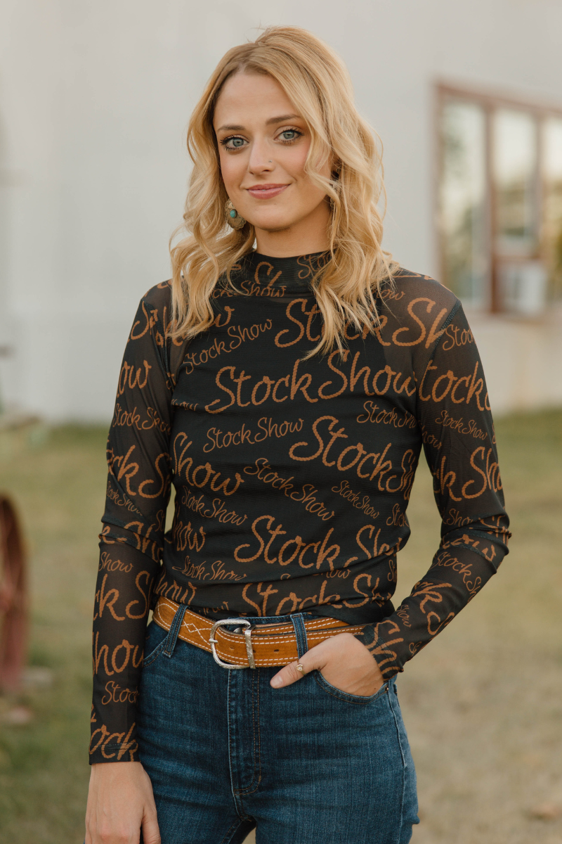 Stock Show Queen Mesh Top