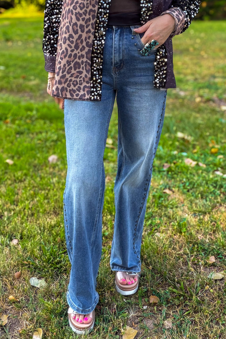 Studded SK Denim