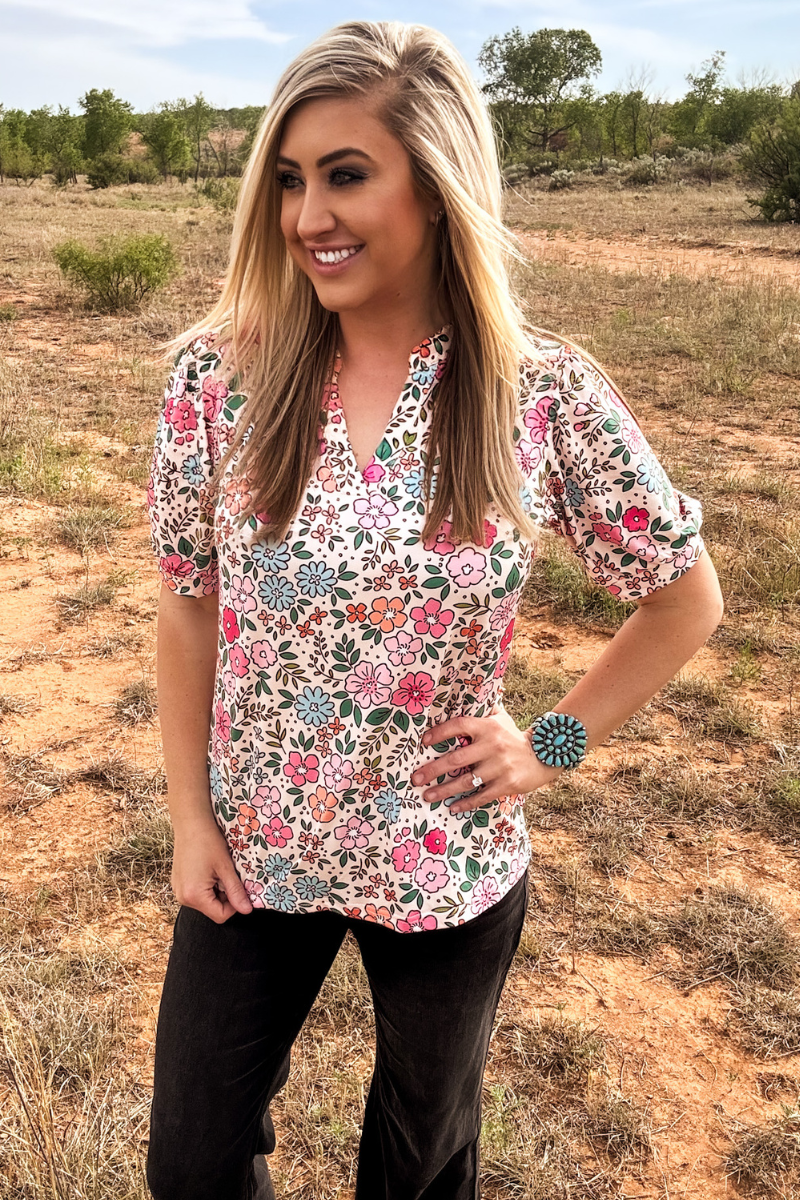 Sunday Morning Bloom Top