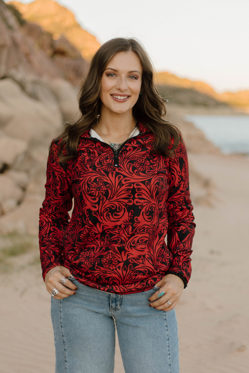 Tailgate Party Pullover Red & Black