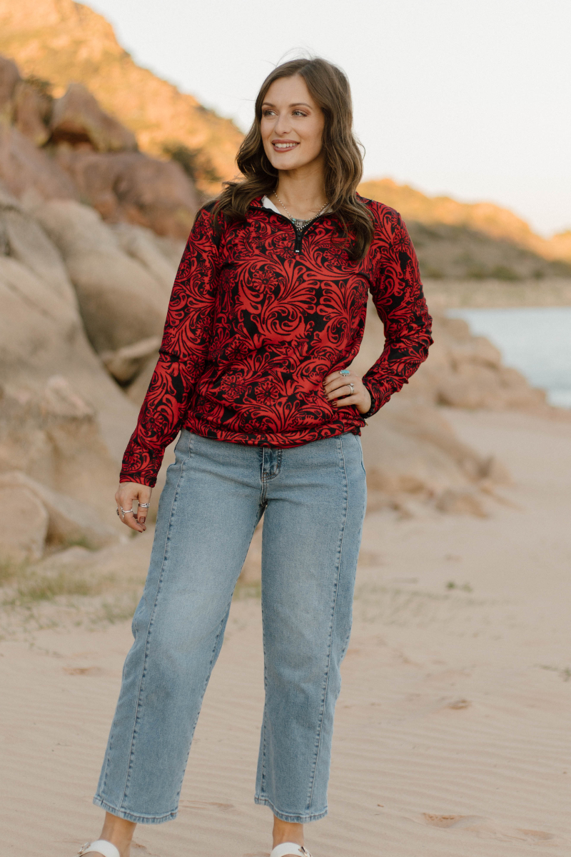 Tailgate Party Pullover Red & Black