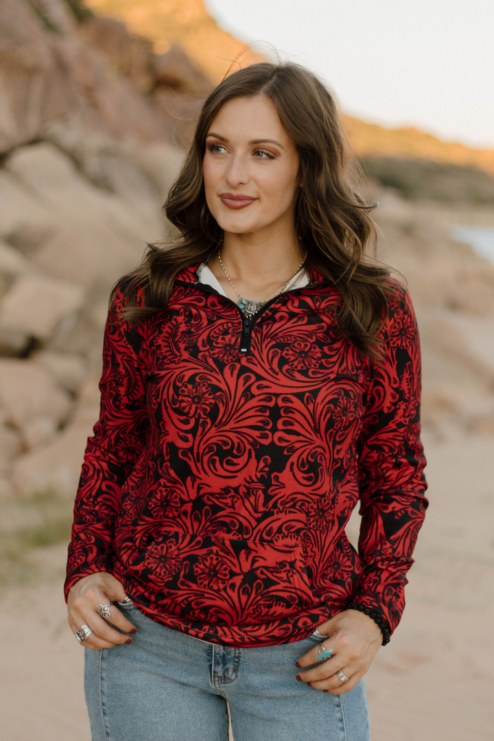 Tailgate Party Pullover Red & Black