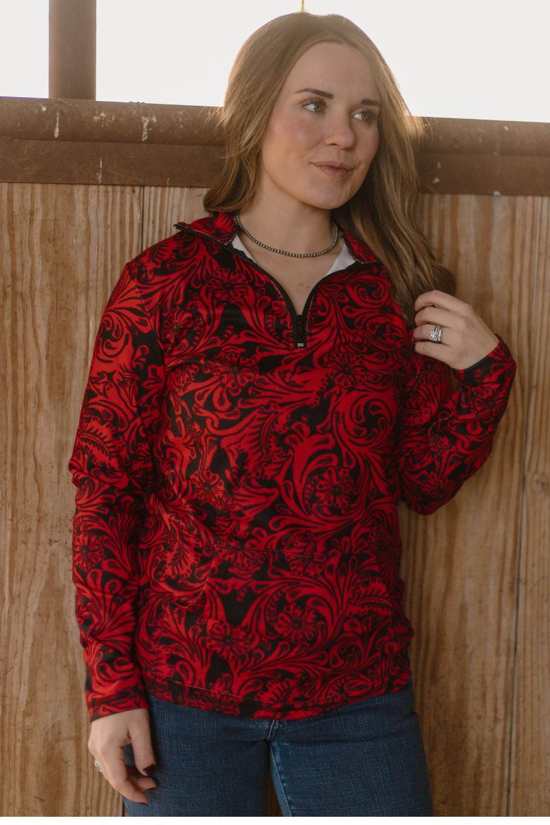 Tailgate Party Pullover Red & Black