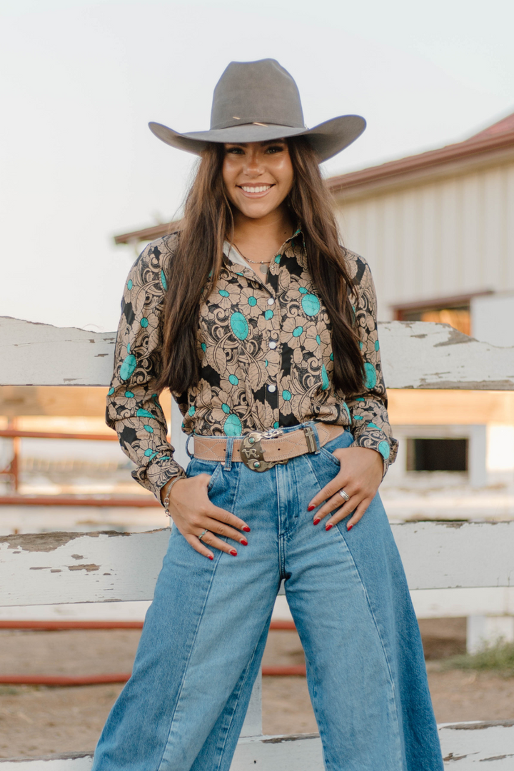 Tattoos On This Town Button Up