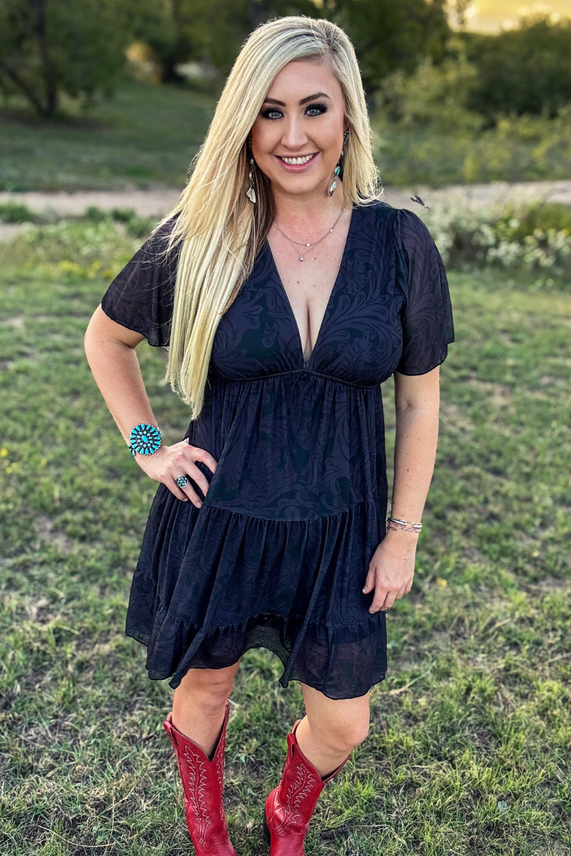 Tooled In Black Dress