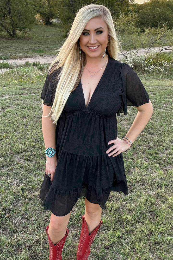 Tooled In Black Dress