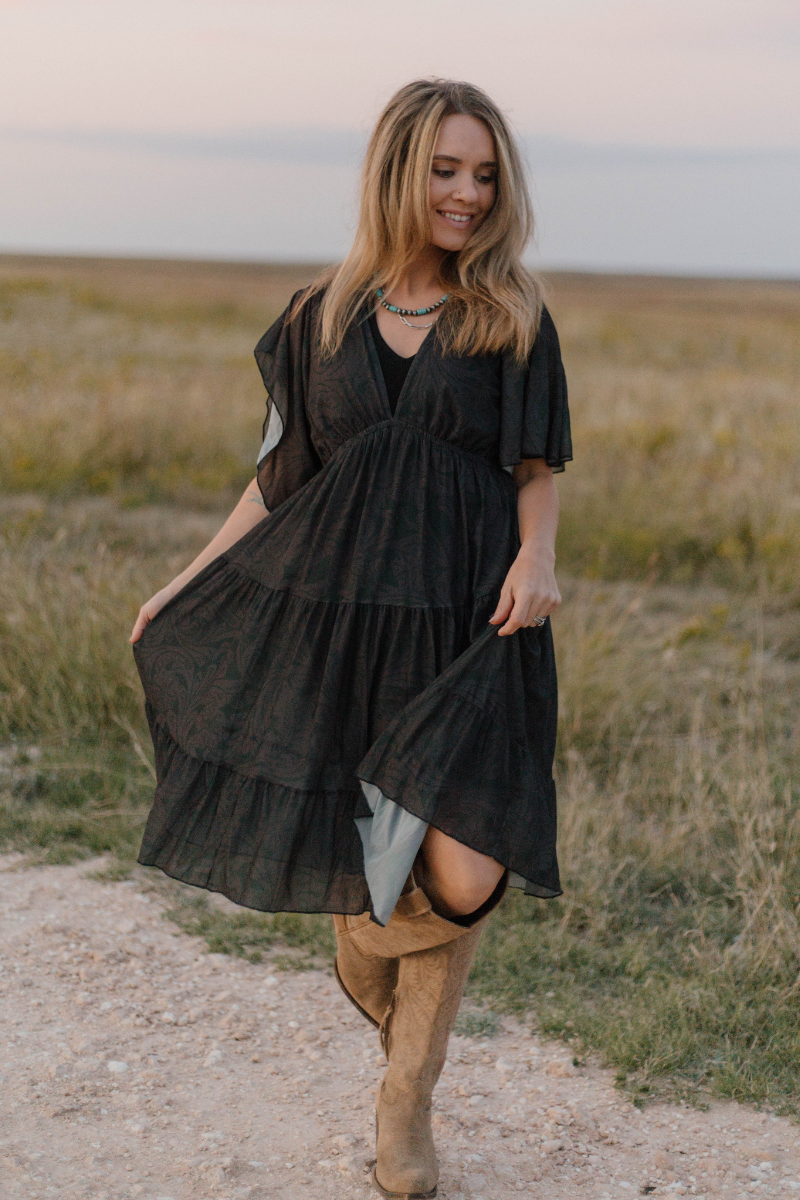 Tooled In Black Dress