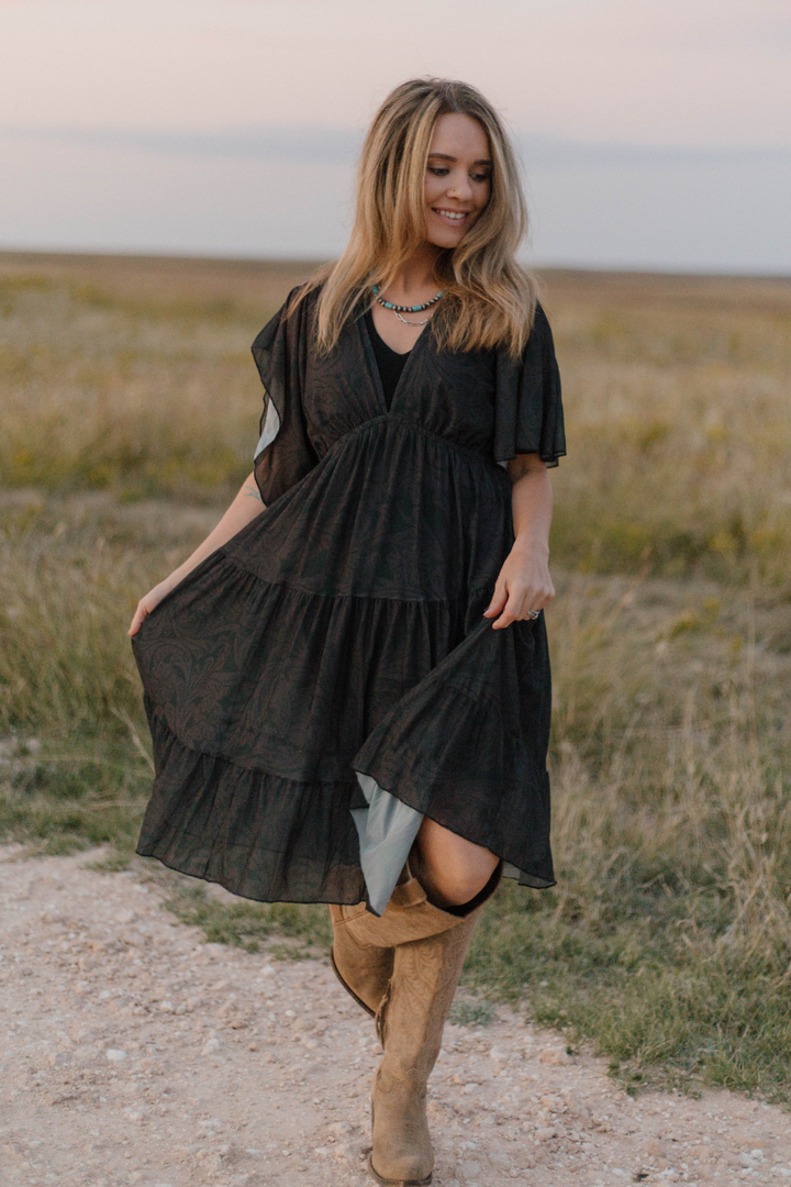 Tooled In Black Dress