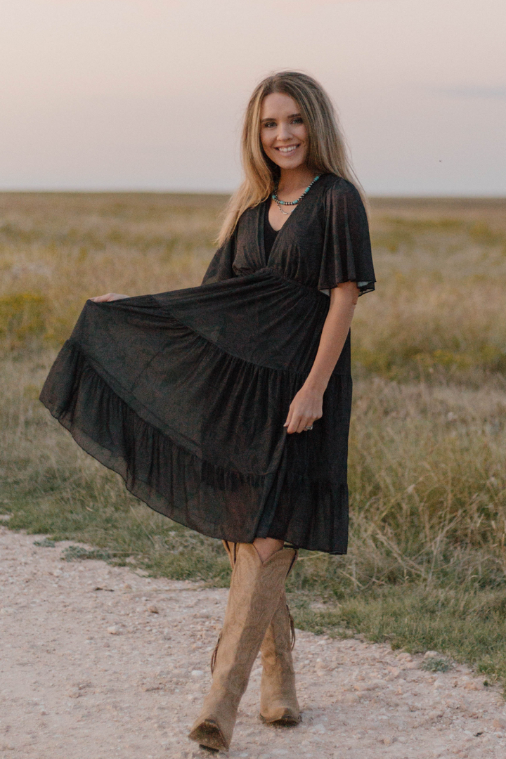Tooled In Black Dress
