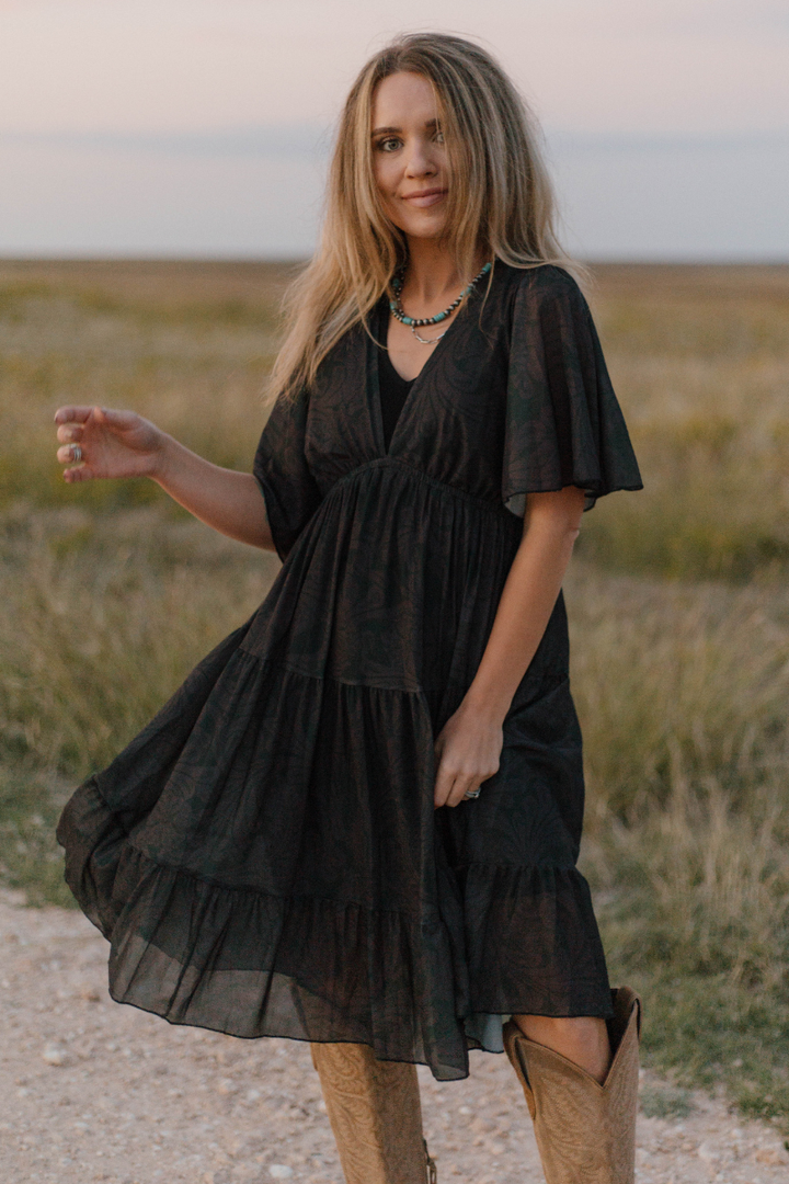 Tooled In Black Dress