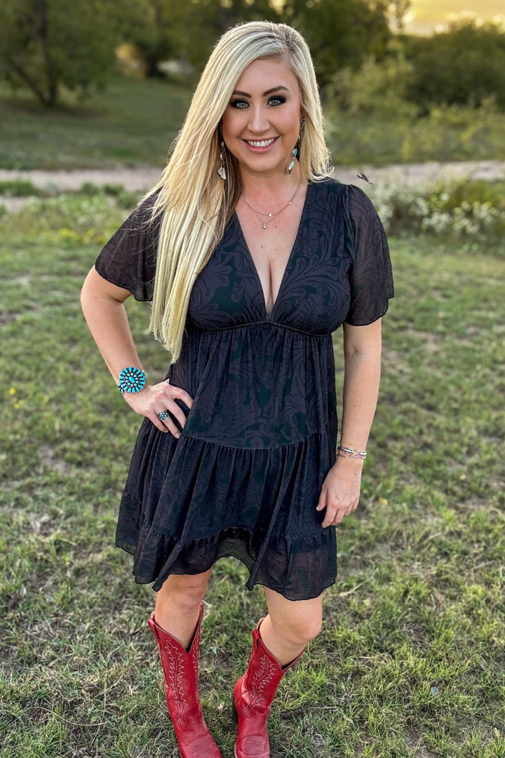 Tooled In Black Dress