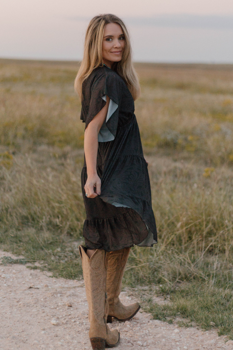 Tooled In Black Dress