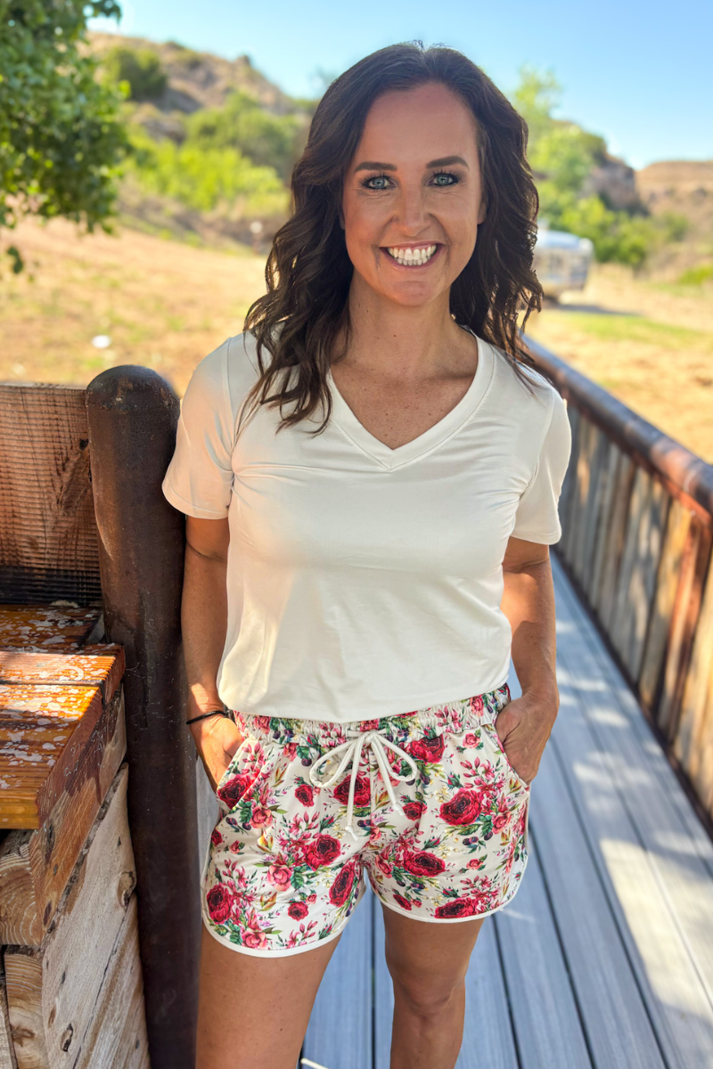 Porcelain Petals Shorts