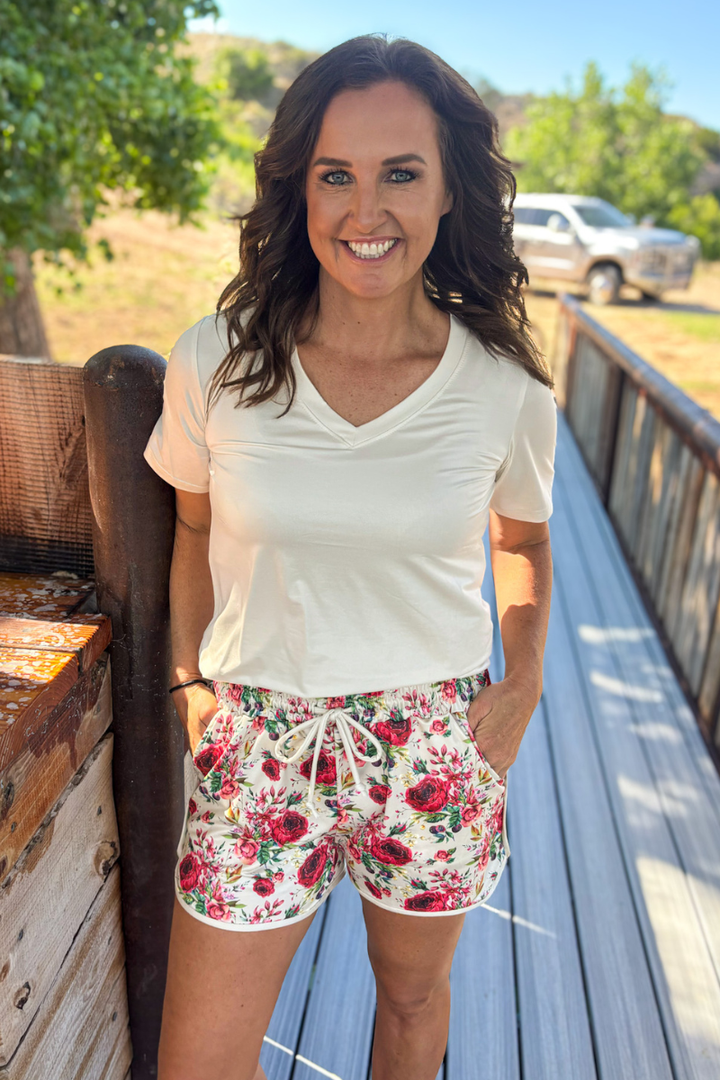 Porcelain Petals Shorts