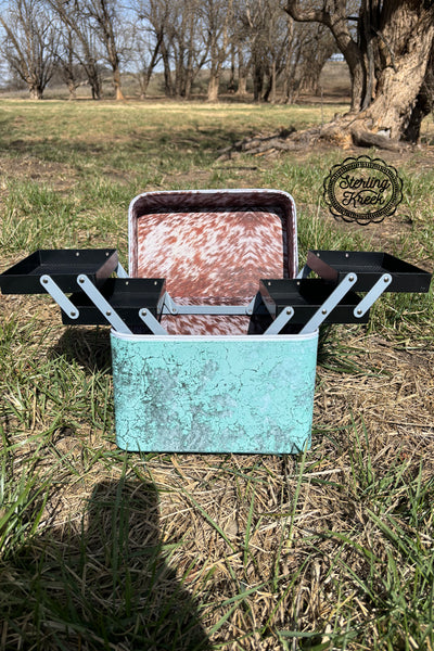 Turquoise Herd Makeup Box