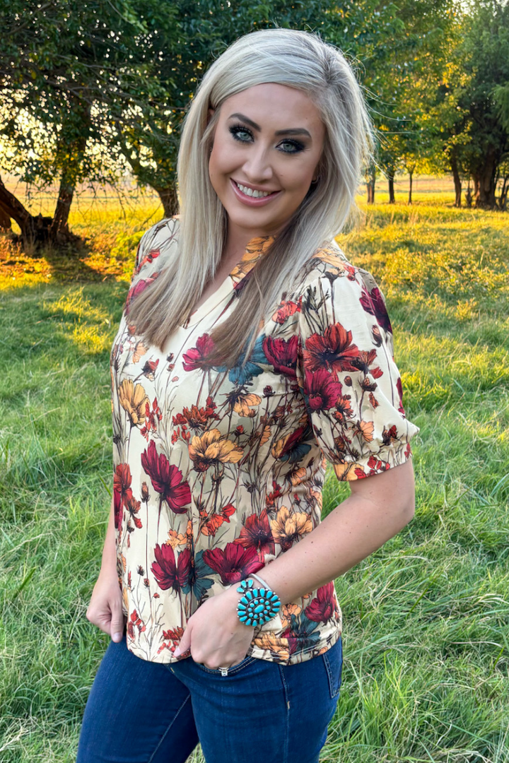 Vintage Wildflower Top