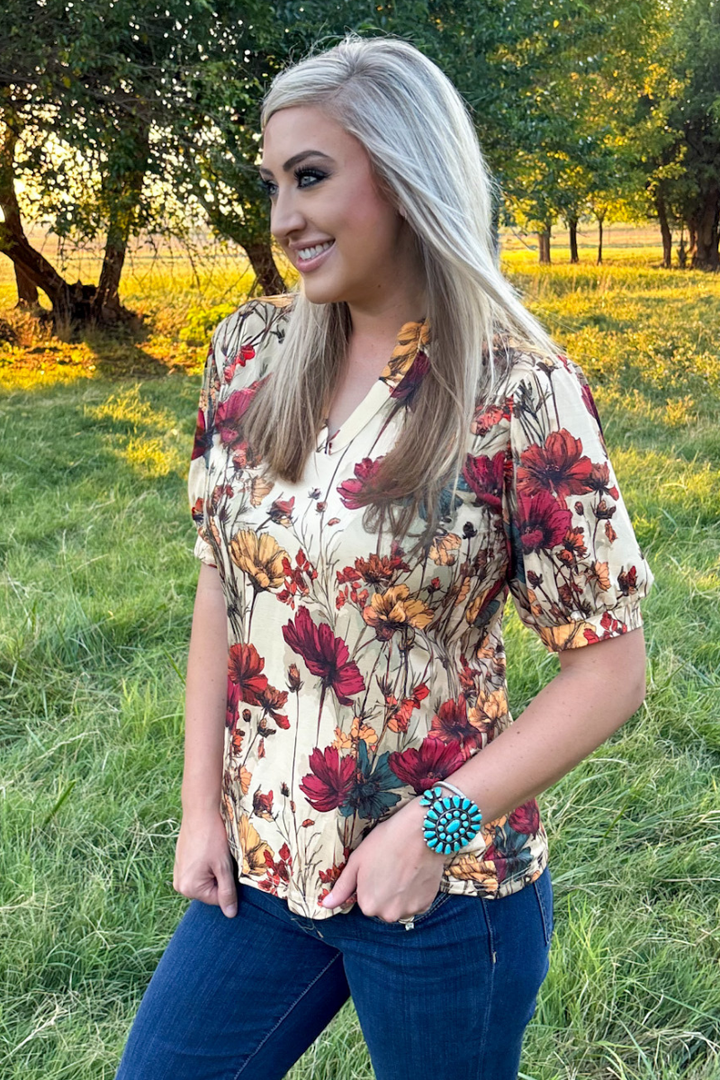 Vintage Wildflower Top