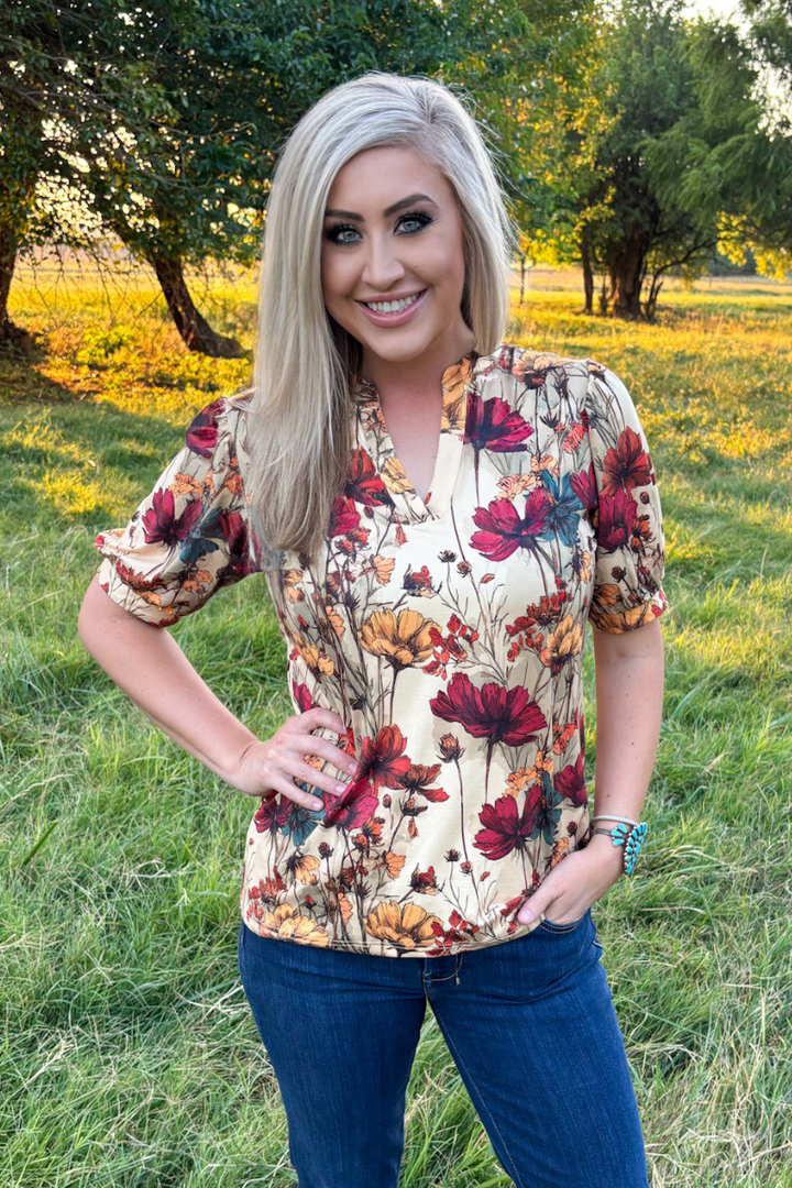 Vintage Wildflower Top