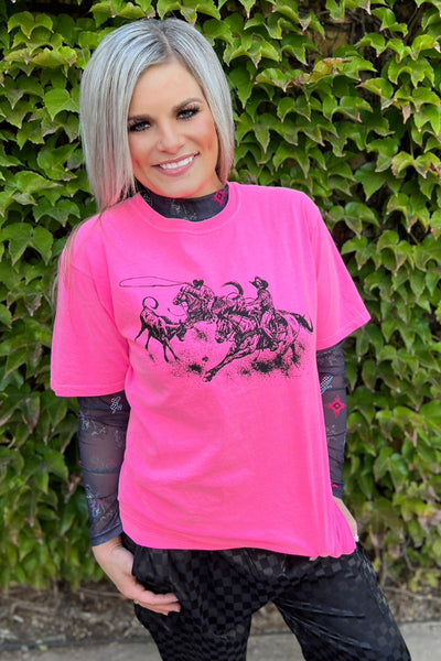 Neon Pink High Call Tee