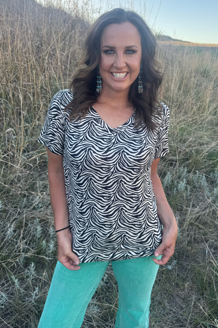 Cowgirl Safari V-Neck Top