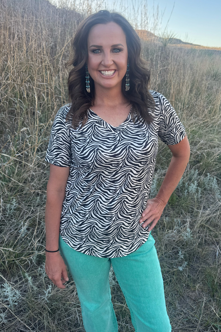 Cowgirl Safari V-Neck Top